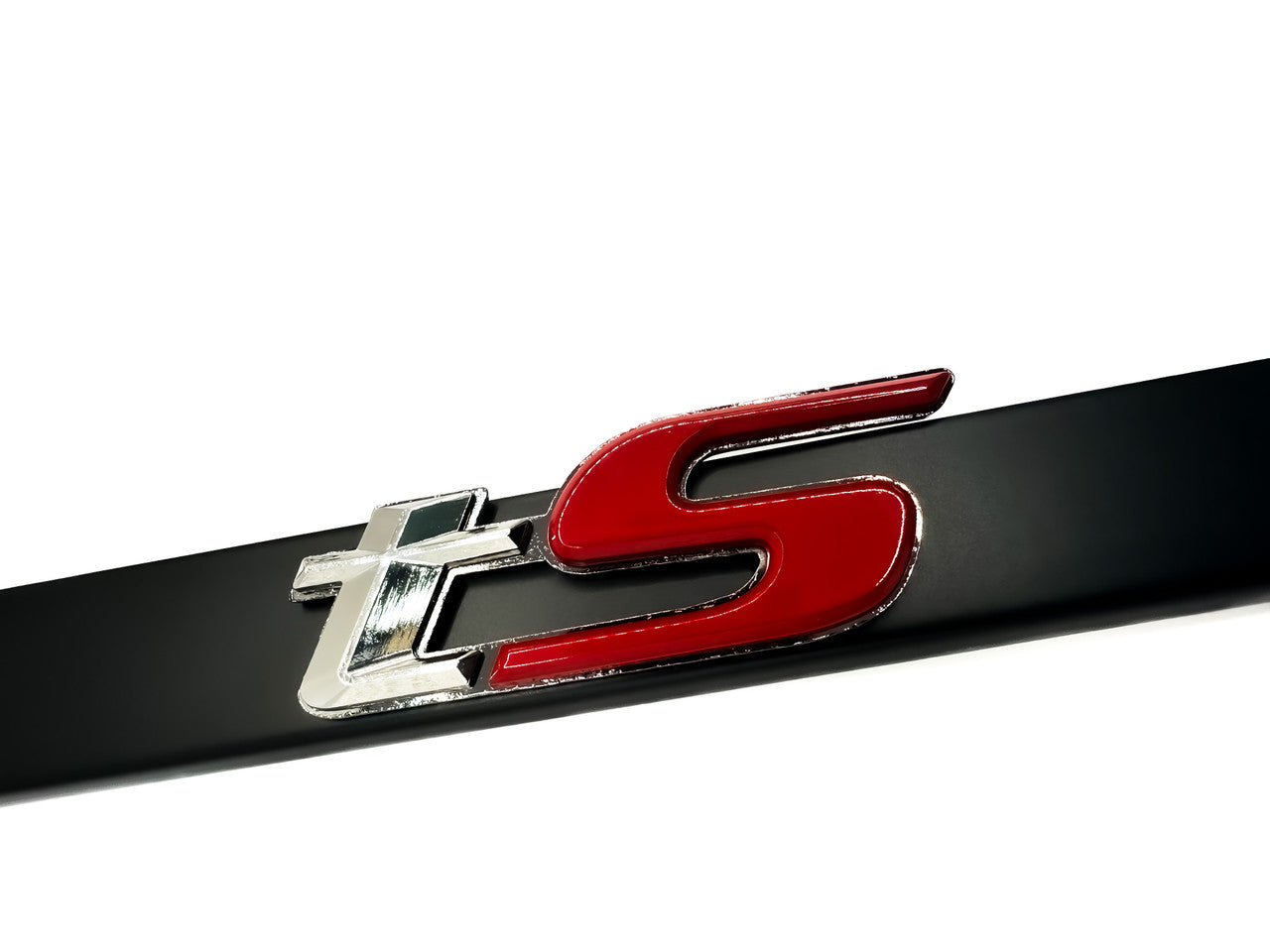 Satin Black Subaru tS License Plate Frame with Red /Chrome Logo