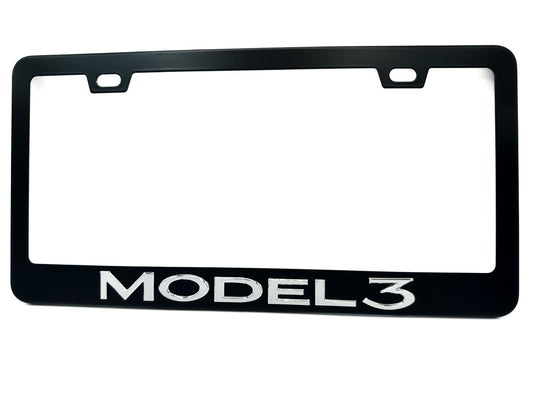 OEM SPEC Model 3 Black License Plate Frame