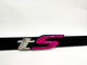 Satin Black Subaru tS License Plate Frame with Pink / Silver Logo