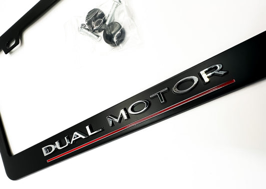OEM SPEC Performance Dual Motor Black License Plate Frame 3/Y/S/X (Type 2)