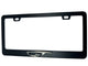 OPEL GT Satin Black License Plate Frame with Gunmetal Logo