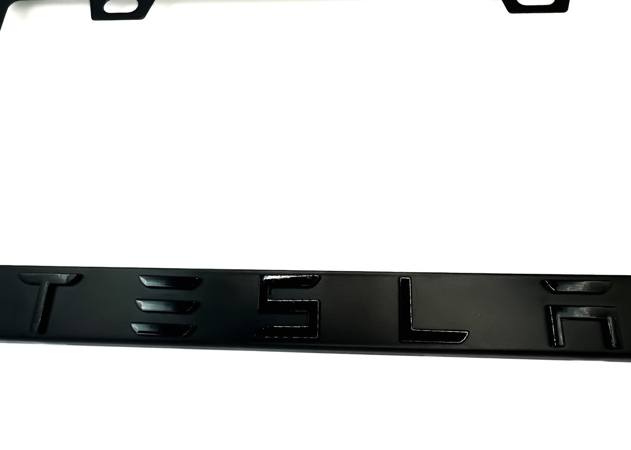T E S L A Black License Plate Frame 3/Y/S/X