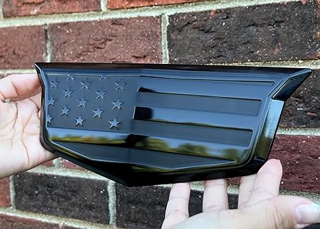American Black Flag Aluminum Overlay Grill Front Emblem