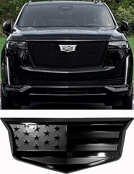 American Black Flag Aluminum Overlay Grill Front Emblem