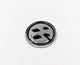 86 Fender Emblem (BLACK-CHROME)