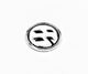 86 Fender Emblem (CHROME/BLACK)