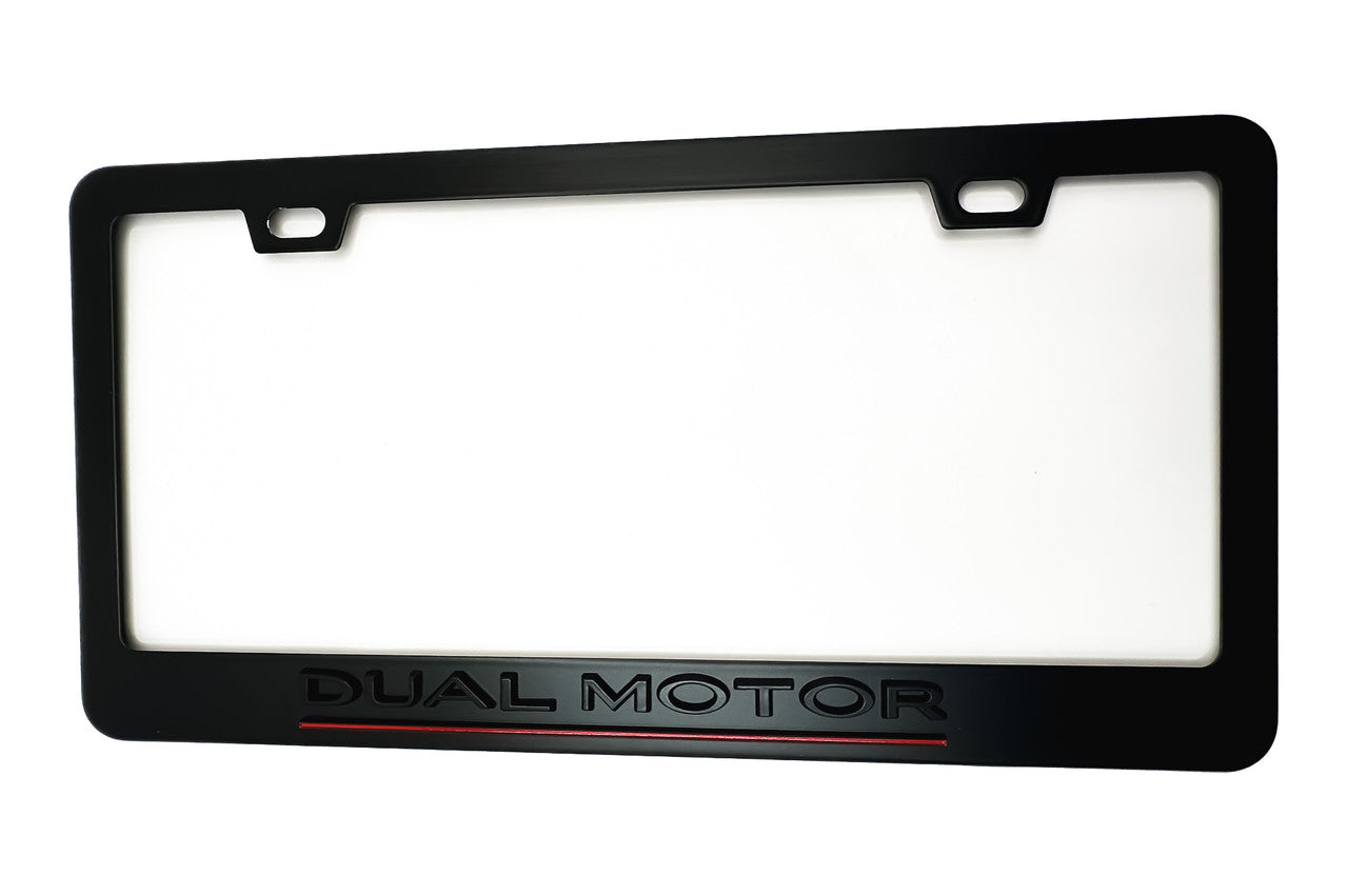 OEM SPEC Performance Dual Motor Black License Plate Frame 3/Y/S/X