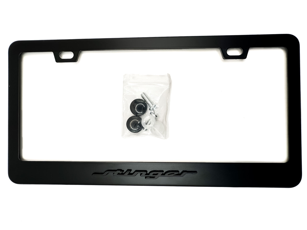 Satin Black Stinger License Plate Frame Stainless Steel