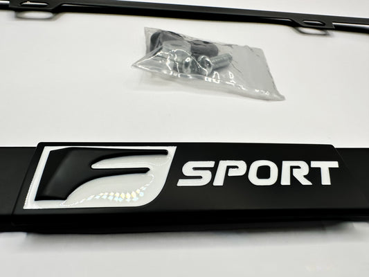 F-Sport Satin Black LEXUS License Plate Frame Stainless Steel (Type 2)