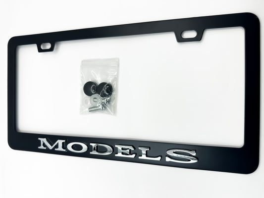 OEM SPEC Model S Black License Plate Frame