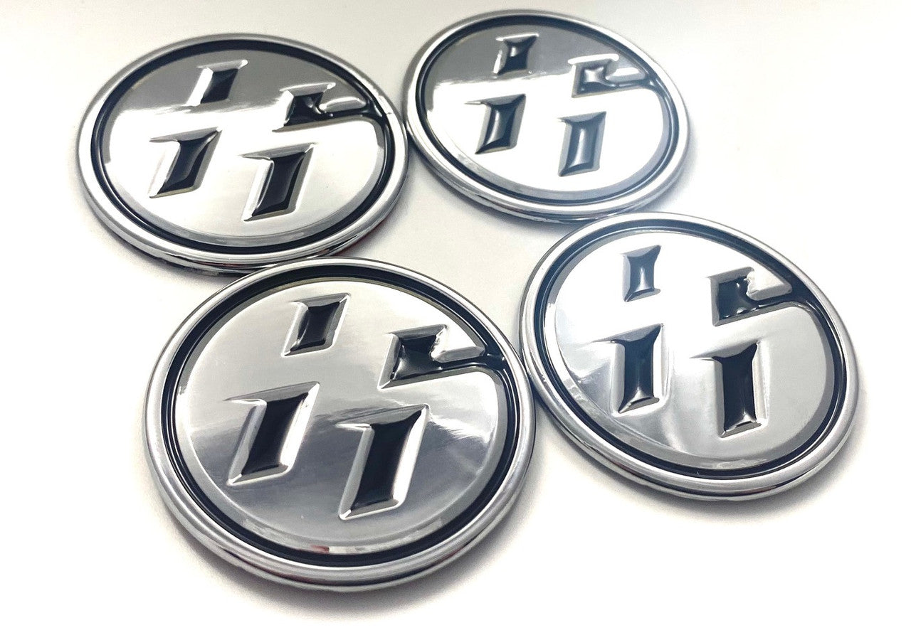 3D METAL "86" Wheel Cap Emblems 4pc Set (Various Colors)