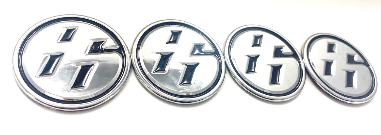 3D METAL "86" Wheel Cap Emblems 4pc Set (Various Colors)