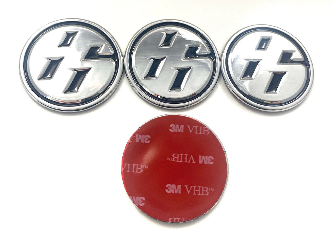 3D METAL "86" Wheel Cap Emblems 4pc Set (Various Colors)