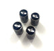 Black Chrome~ Genesis Wing Valve Caps 4pc Set