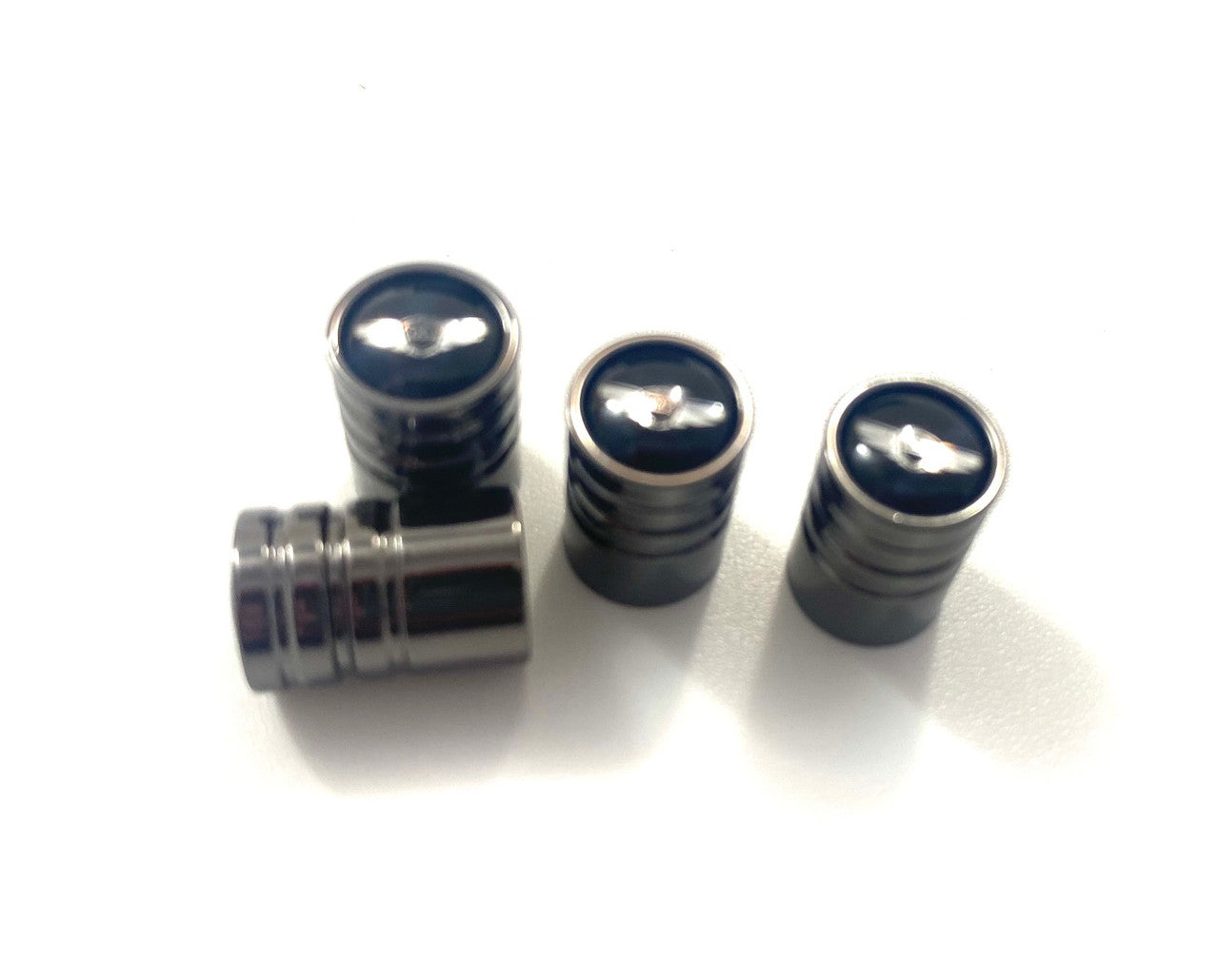 Black Chrome~ Genesis Wing Valve Caps 4pc Set