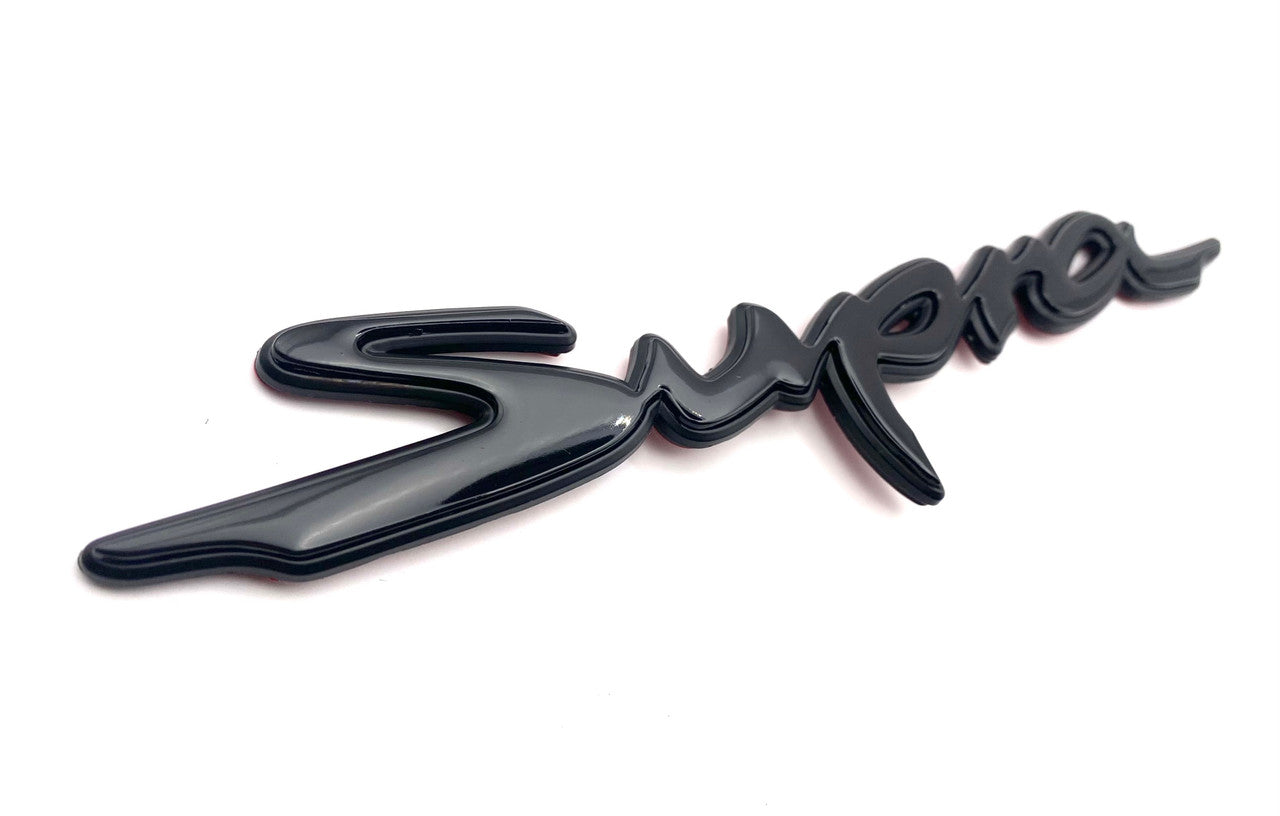 GLOSS BLACK ~METAL~ SUPRA Rear Letter Replacement Badge