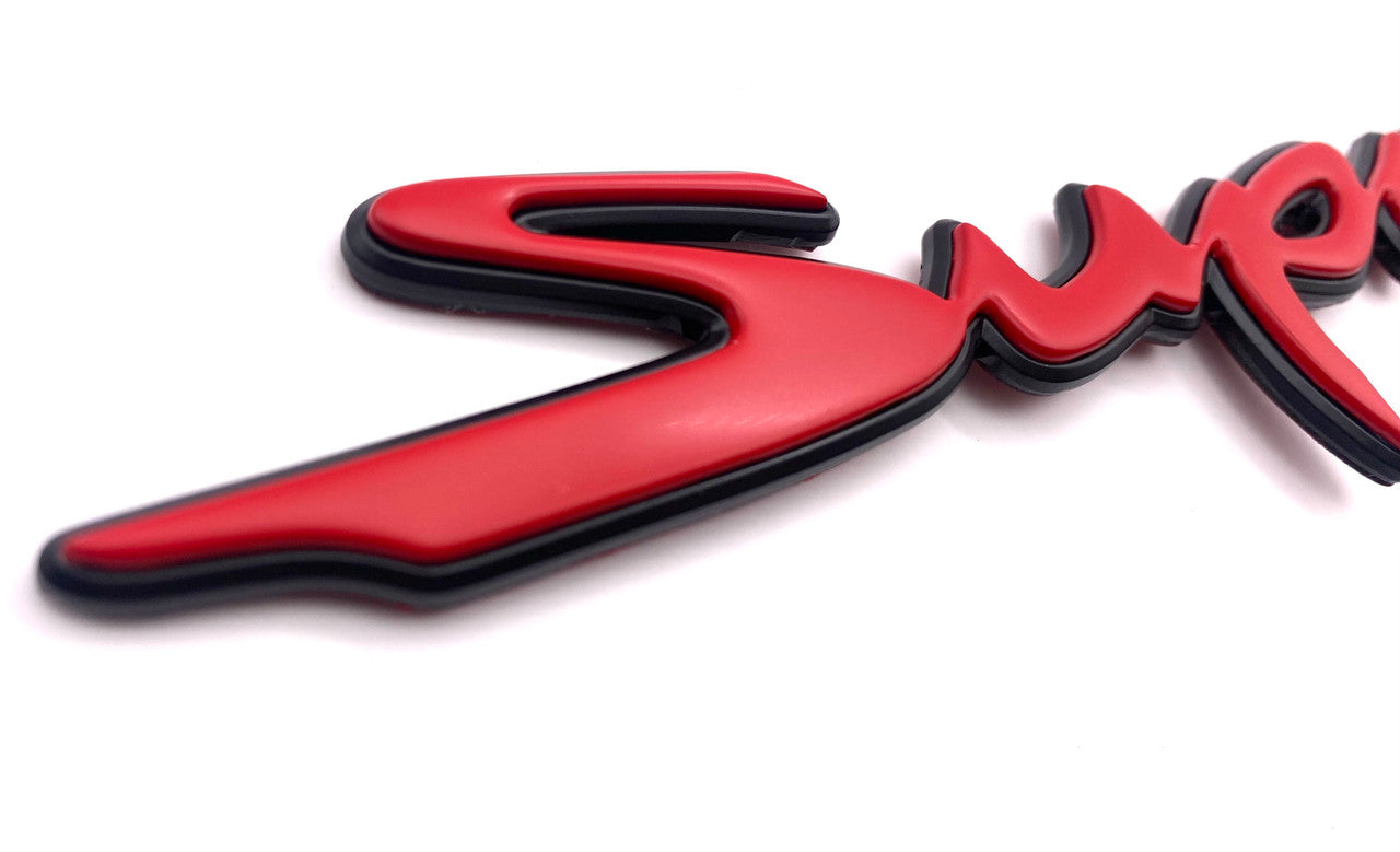 SATIN MATTE RED ~METAL~ SUPRA Rear Letter Replacement Badge