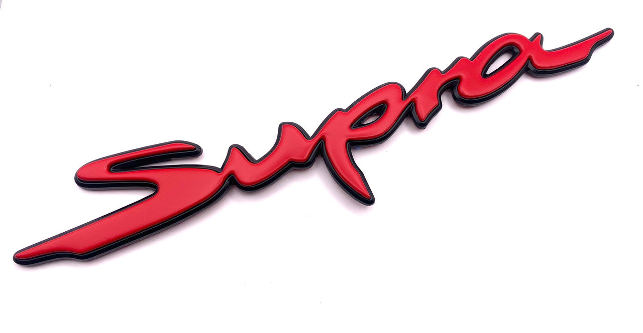 SATIN MATTE RED ~METAL~ SUPRA Rear Letter Replacement Badge