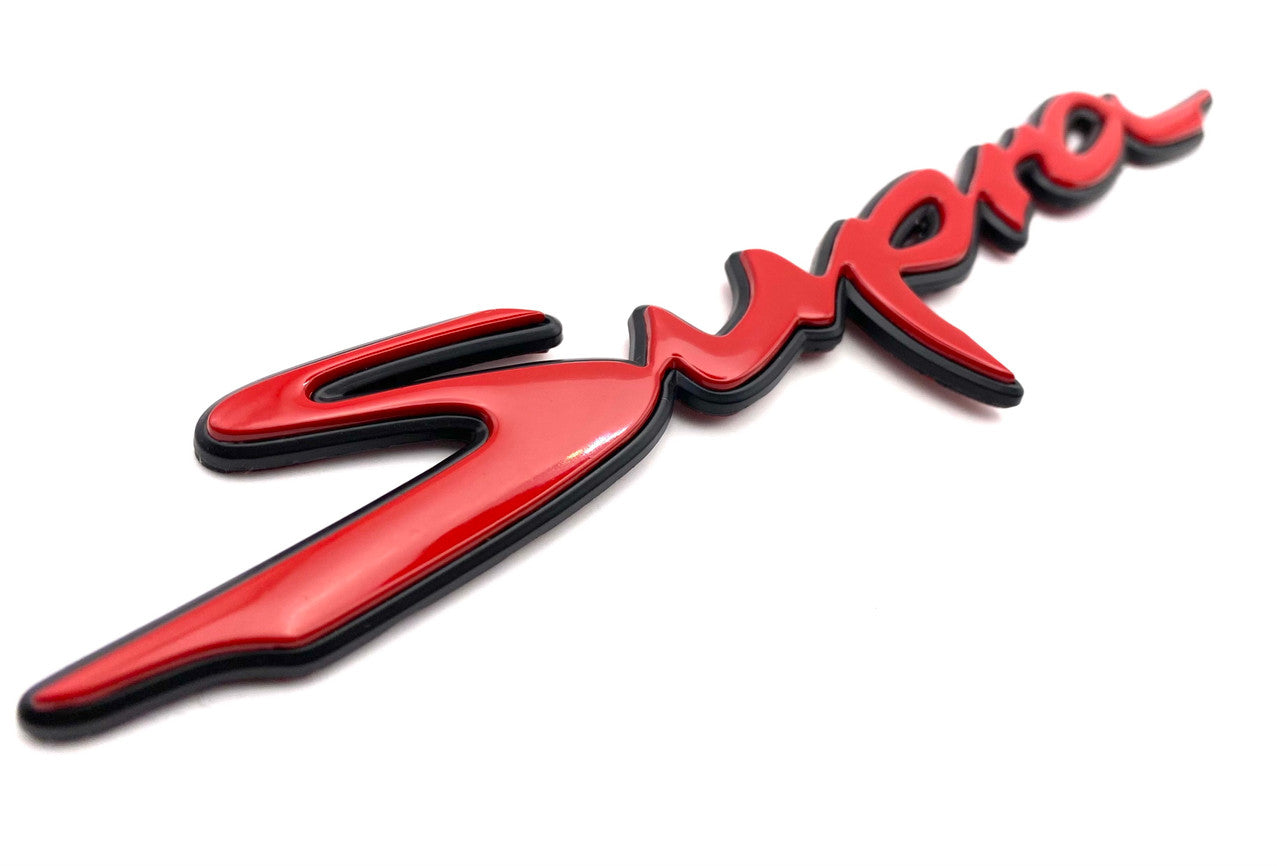 SATIN GUNMETAL + MATTE BLACK ~METAL~ SUPRA Rear Letter Replacement Badge