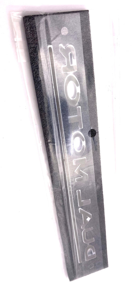 OEM Performance Model Dual Motor Emblem (Chrome + Red Underline)