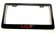 Satin Matte Black K I A License Plate Frame Stainless Steel with RED Logo