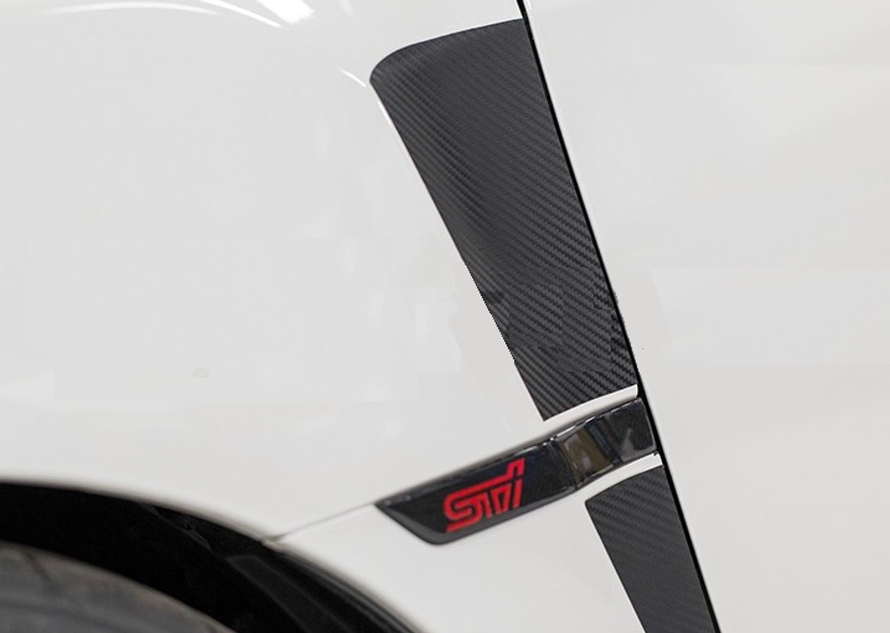 2015-2021 WRX Genuine Carbon Fiber Fender Emblem Set 2pc