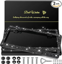 2 Pack Bling License Plate Frames  Car Accessories